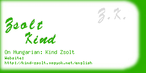 zsolt kind business card